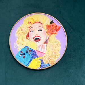 Ashley Longshore Limited Edition Dolly Parton Glass Trinket Dish/Plate